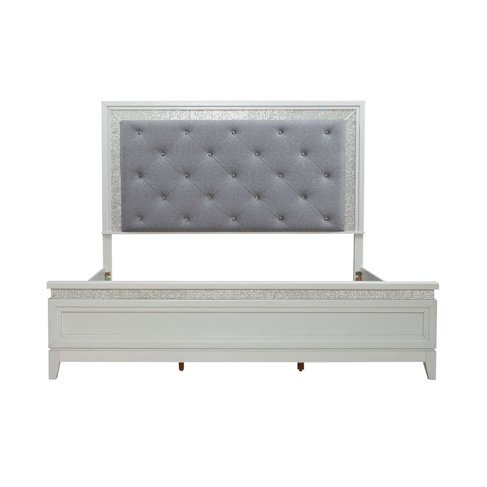 Liberty Furniture - Reflections King Uph Bed, 2 Night Stands - 781-BR-KUB2NS view 2
