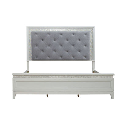 Liberty Furniture - Reflections King Uph Bed, 2 Night Stands - 781-BR-KUB2NS view 2