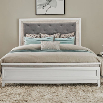Liberty Furniture - Reflections - King Uph Bed in White - 781-BR-KUB view 1
