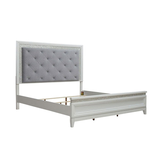 Liberty Furniture - Reflections - King Uph Bed in White - 781-BR-KUB view 2