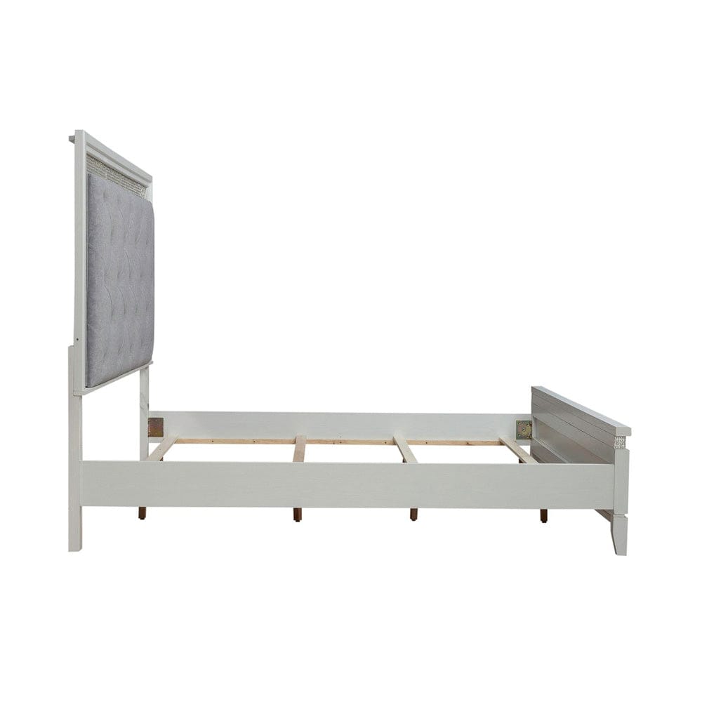 Liberty Furniture - Reflections - King Uph Bed in White - 781-BR-KUB view 4