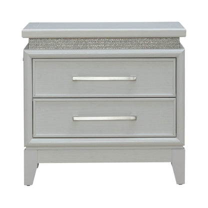 Liberty Furniture - Reflections - Nightstand w/ Lights and Charging Station in White - 781-BR61 view 4