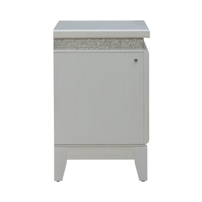 Liberty Furniture - Reflections - Nightstand w/ Lights and Charging Station in White - 781-BR61 view 5