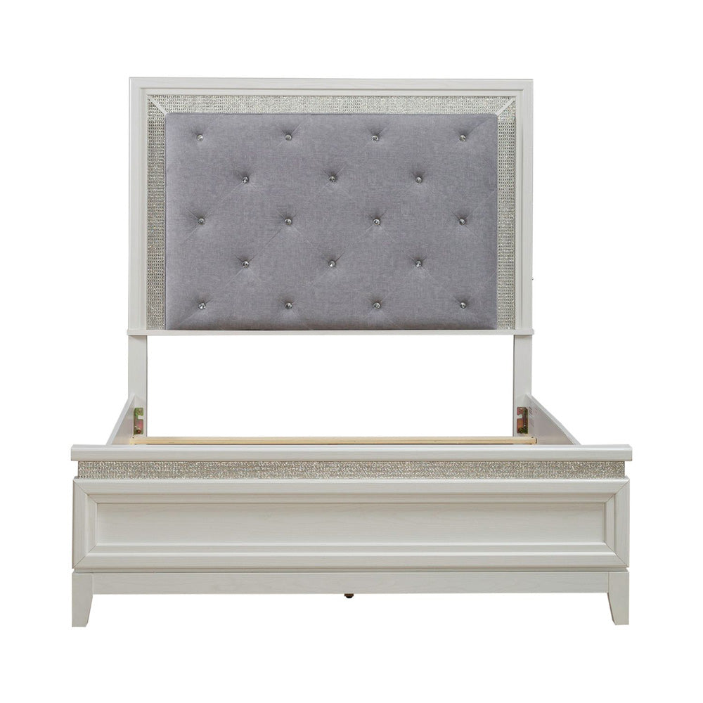 Liberty Furniture - Reflections Queen Uph Bed, 2 Night Stands - 781-BR-QUB2NS view 2