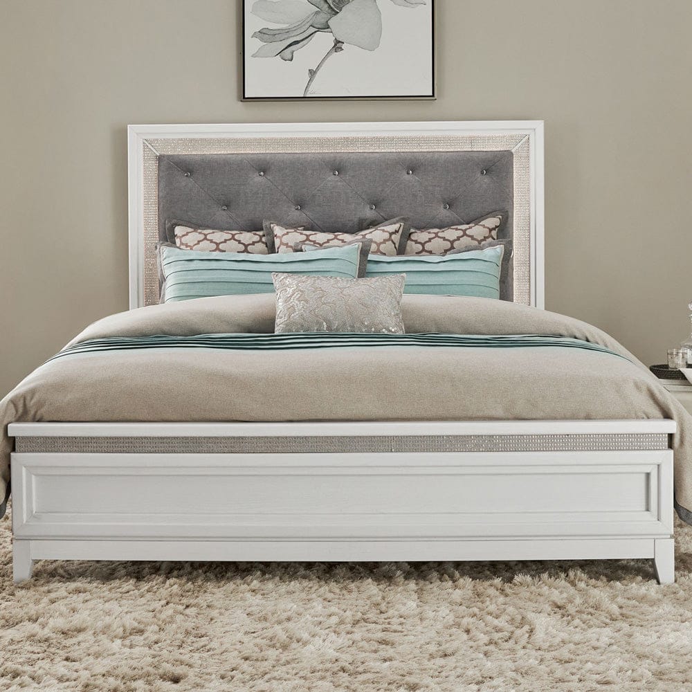 Liberty Furniture - Reflections - Queen Uph Bed in White - 781-BR-QUB view 1