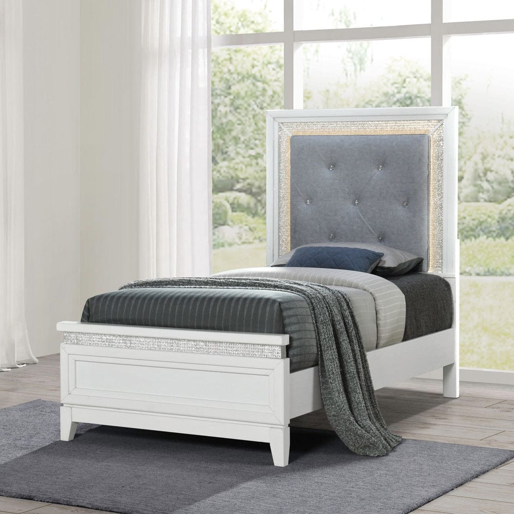 Liberty Furniture - Reflections - Twin Uph Bed in White - 781-YBR-TUB view 1