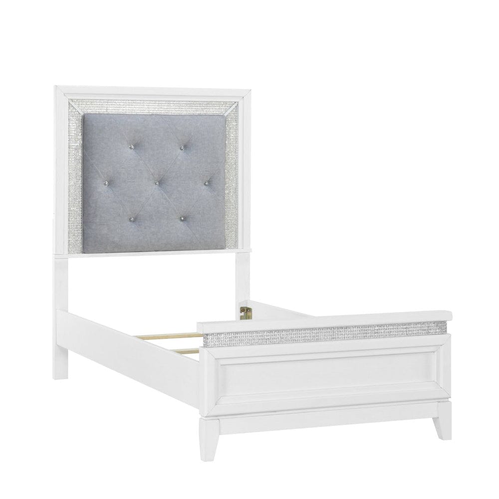 Liberty Furniture - Reflections - Twin Uph Bed in White - 781-YBR-TUB view 3