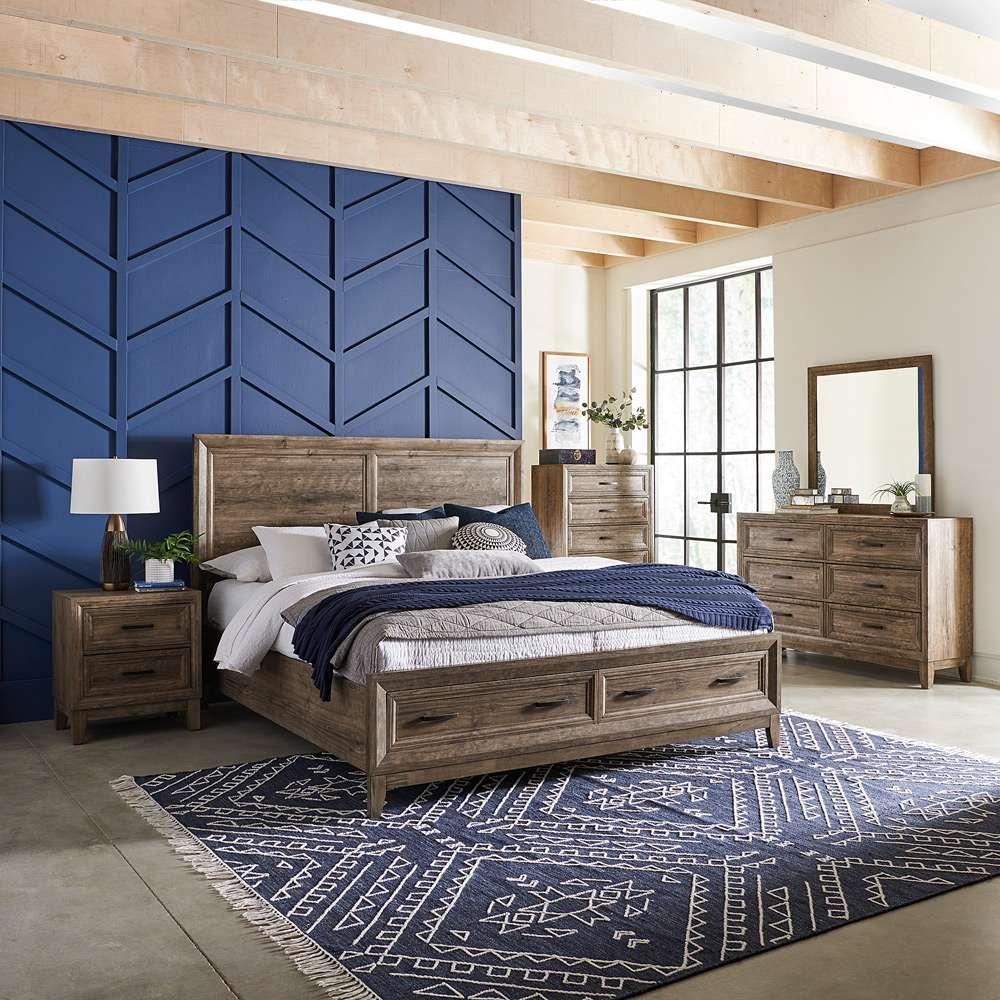 Liberty Furniture - Ridgecrest Queen Storage Bed, Dresser & Mirror, Chest, Night Stand  - 384-BR-QSBDMCN veiw 1