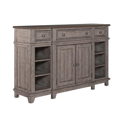 Liberty Furniture - River Place Breakfront Server in Riverstone Gray & Tobacco - 237G-SR6642 veiw 2