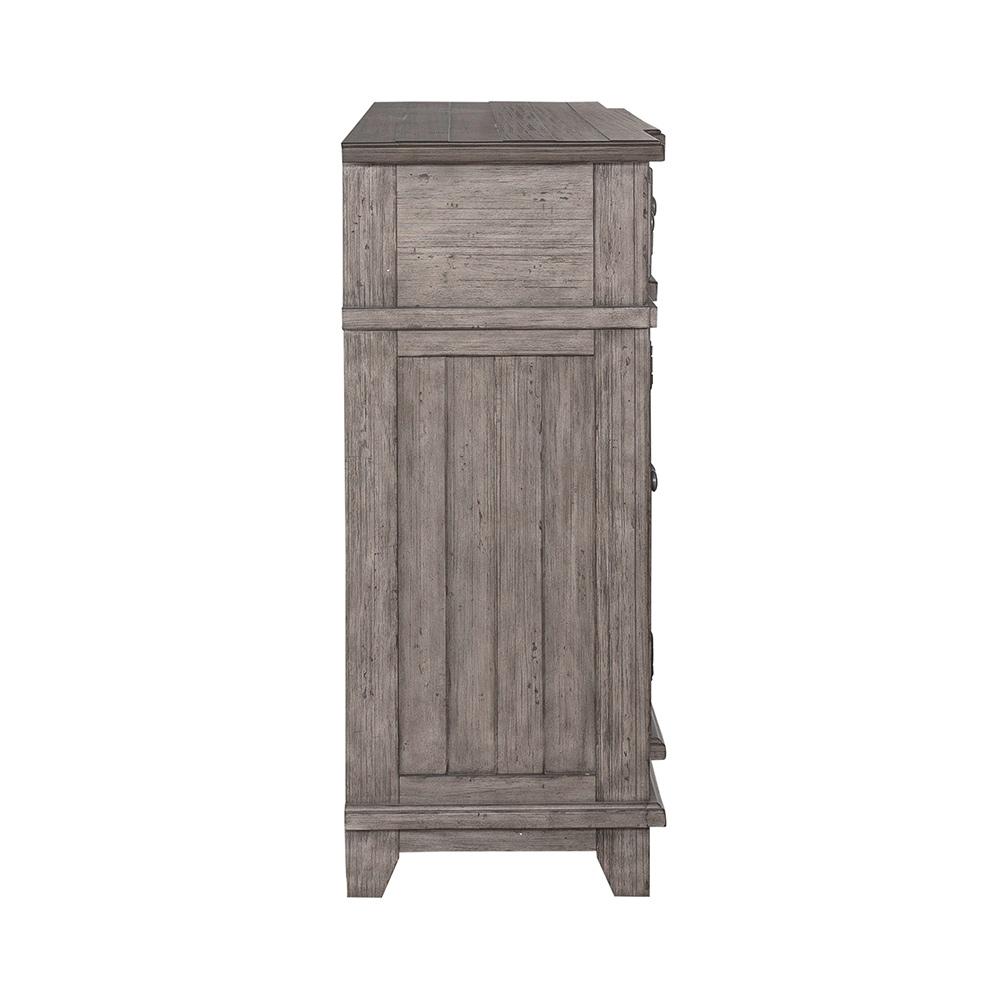 Liberty Furniture - River Place Breakfront Server in Riverstone Gray & Tobacco - 237G-SR6642 veiw 7