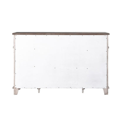 Liberty Furniture - River Place Breakfront Server in Riverstone Gray & Tobacco - 237G-SR6642 veiw 8