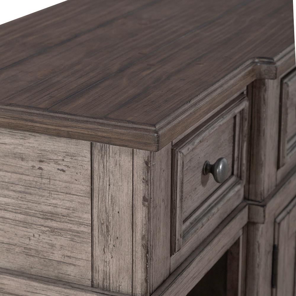 Liberty Furniture - River Place Breakfront Server in Riverstone Gray & Tobacco - 237G-SR6642 veiw 11