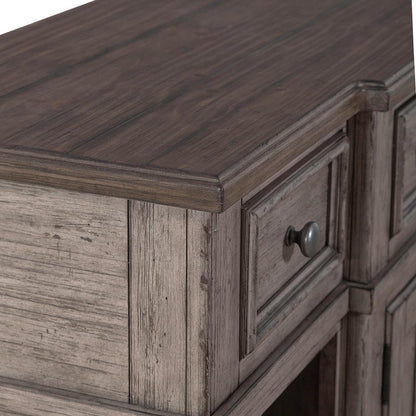 Liberty Furniture - River Place Breakfront Server in Riverstone Gray & Tobacco - 237G-SR6642 veiw 11