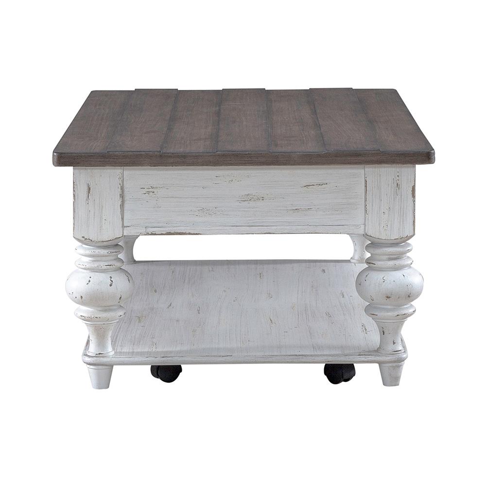 Liberty Furniture - River Place Cocktail Table in Riverstone White & Tobacco - 237-OT1010 veiw 6