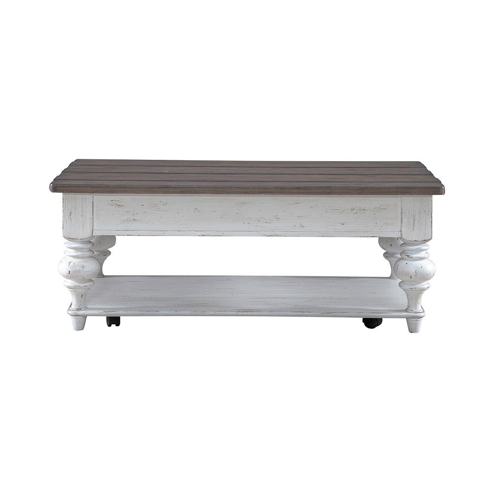 Liberty Furniture - River Place Cocktail Table in Riverstone White & Tobacco - 237-OT1010 veiw 7