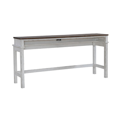 Liberty Furniture - River Place Console Bar Table in Riverstone White & Tobacco - 237-OT7636 veiw 2