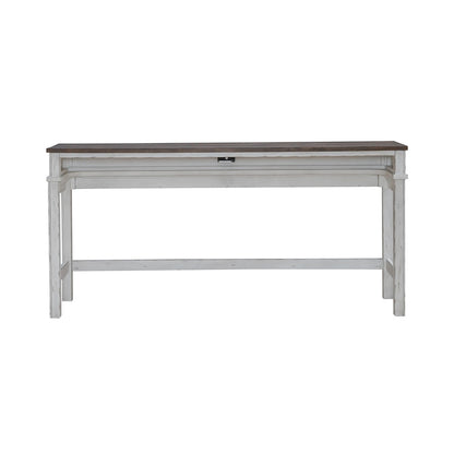 Liberty Furniture - River Place Console Bar Table in Riverstone White & Tobacco - 237-OT7636 veiw 3