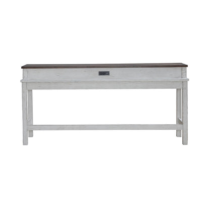 Liberty Furniture - River Place Console Bar Table in Riverstone White & Tobacco - 237-OT7636 veiw 5