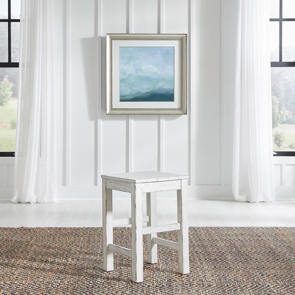 Liberty Furniture - River Place Console Stool in Riverstone White & Tobacco - 237-OT9000 veiw 1
