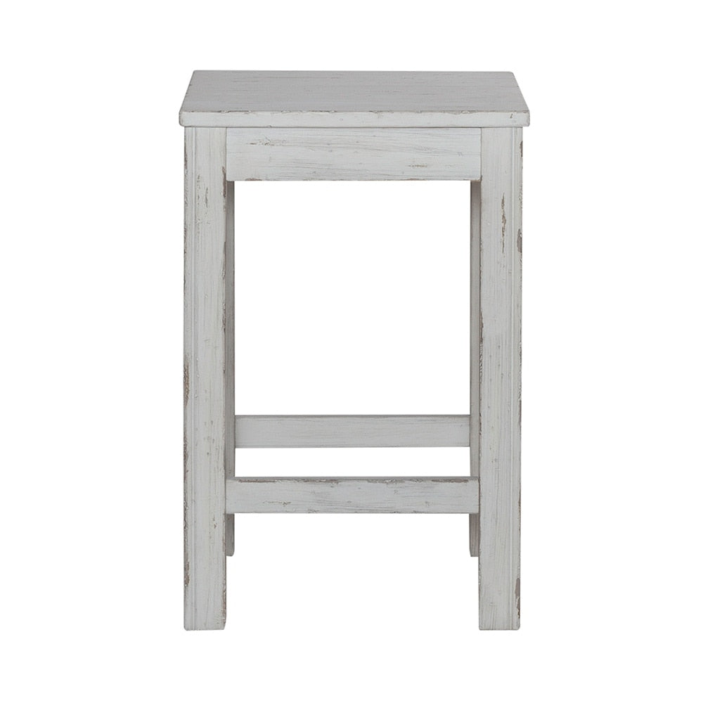 Liberty Furniture - River Place Console Stool in Riverstone White & Tobacco - 237-OT9000 veiw 3
