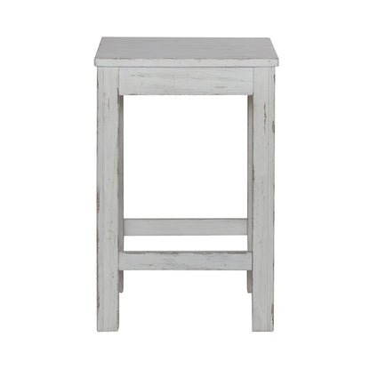 Liberty Furniture - River Place Console Stool in Riverstone White & Tobacco - 237-OT9000 veiw 3
