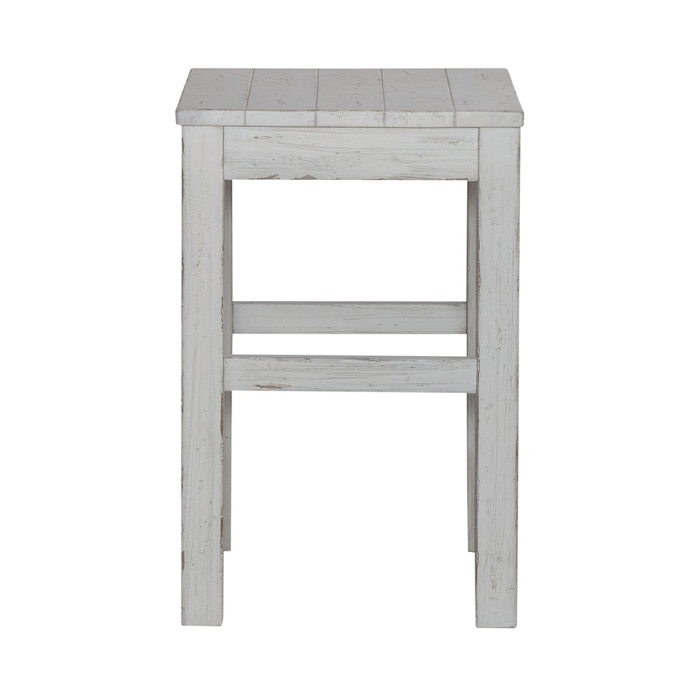Liberty Furniture - River Place Console Stool in Riverstone White & Tobacco - 237-OT9000 veiw 4