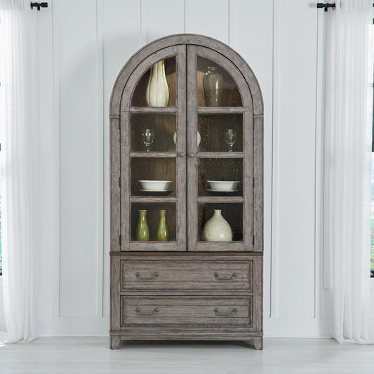 Liberty Furniture - River Place Curio Cabinet  in Riverstone Gray & Tobacco - 237G-DR-CC veiw 1