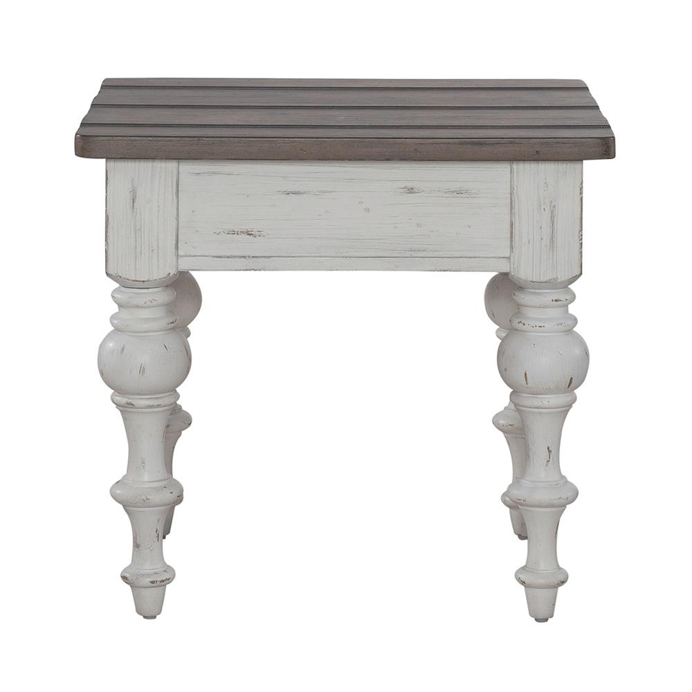 Liberty Furniture - River Place End Table in Riverstone White & Tobacco - 237-OT1020 veiw 5
