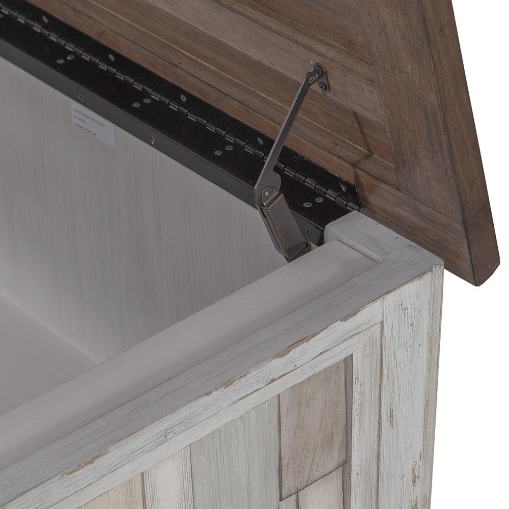 Liberty Furniture - River Place Lift Top Storage Cocktail Table in Riverstone White & Tobacco - 237-OT1011 veiw 13