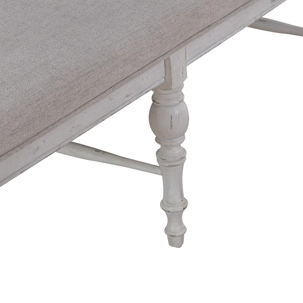 Liberty Furniture - River Place Panel Back Bench  in Riverstone White & Tobacco - 237-C9101B veiw 4