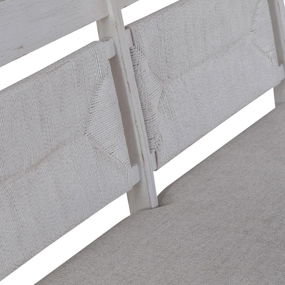Liberty Furniture - River Place Panel Back Bench  in Riverstone White & Tobacco - 237-C9101B veiw 12