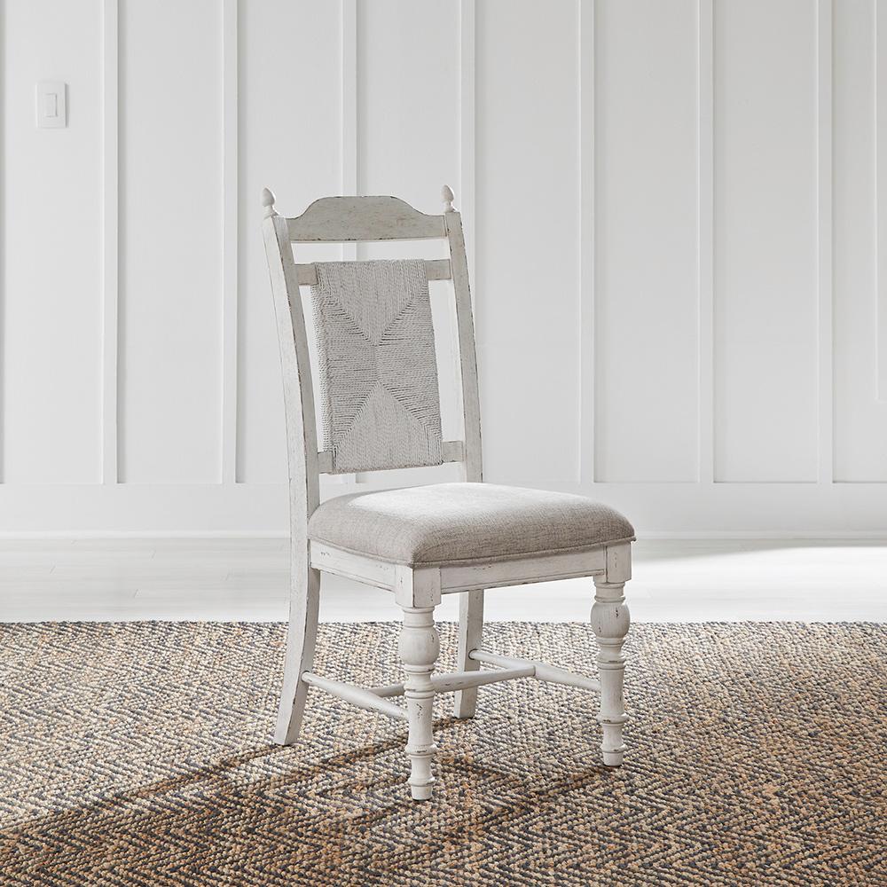 Liberty Furniture - River Place Panel Back Side Chair  in Riverstone White & Tobacco - 237-C9101S veiw 1