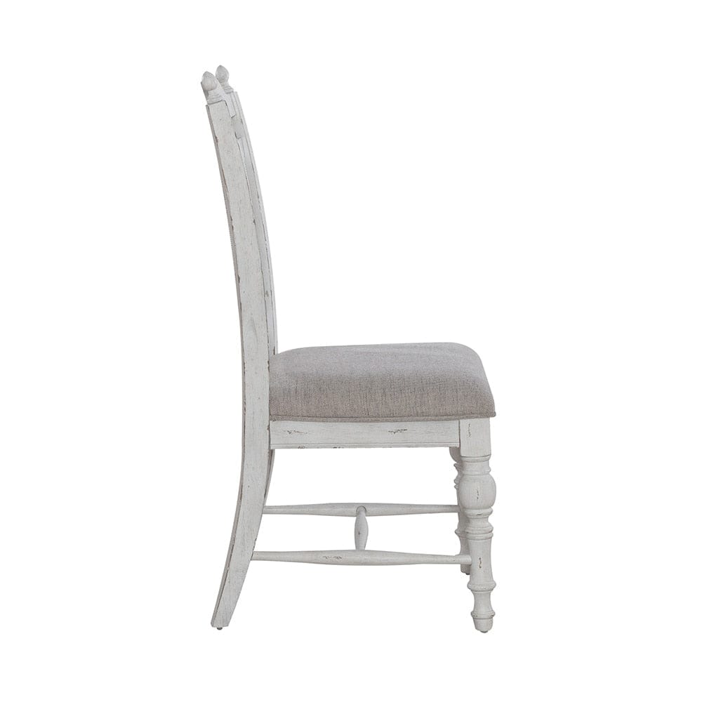 Liberty Furniture - River Place Panel Back Side Chair  in Riverstone White & Tobacco - 237-C9101S veiw 4