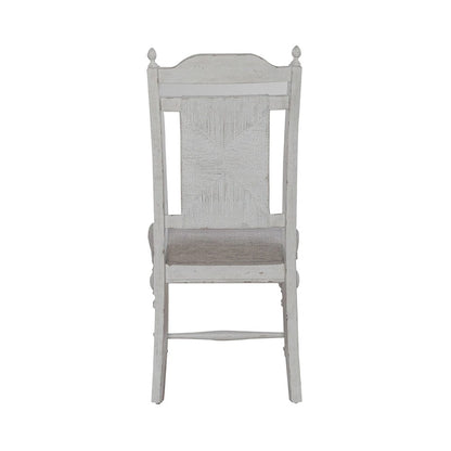 Liberty Furniture - River Place Panel Back Side Chair  in Riverstone White & Tobacco - 237-C9101S veiw 5
