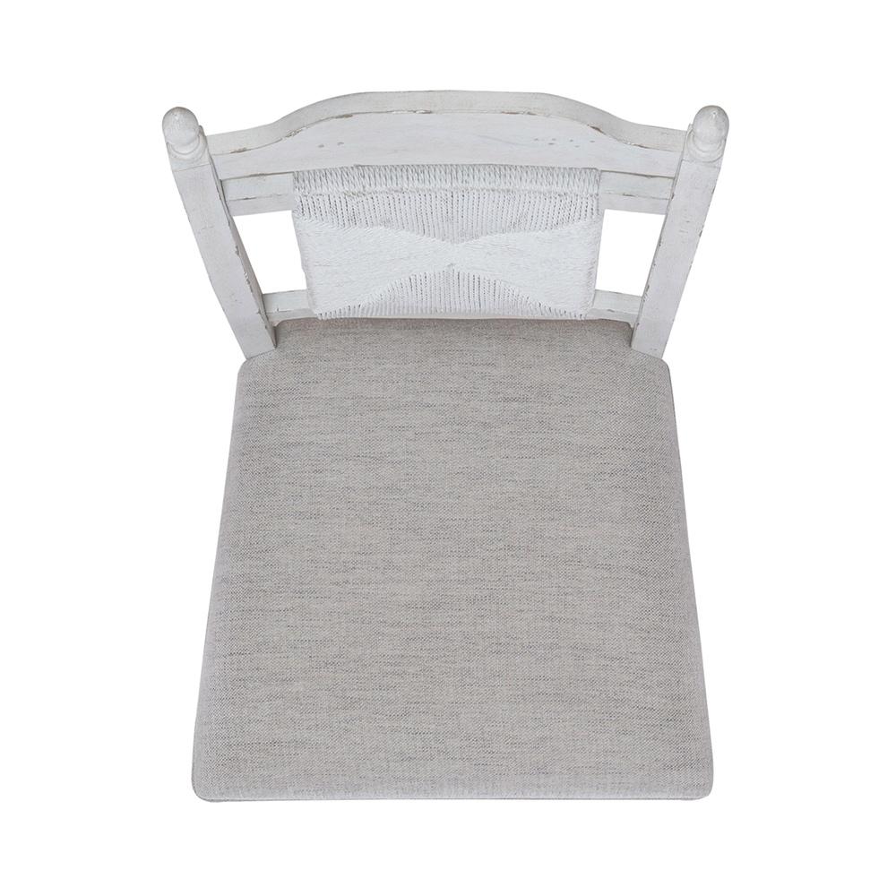 Liberty Furniture - River Place Panel Back Side Chair  in Riverstone White & Tobacco - 237-C9101S veiw 6