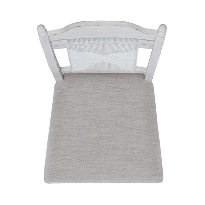Liberty Furniture - River Place Panel Back Side Chair  in Riverstone White & Tobacco - 237-C9101S veiw 6