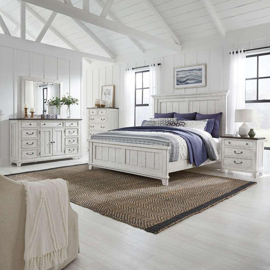 Liberty Furniture - River Place Queen Panel Bed, Dresser & Mirror, Chest, Night Stand  - 237-BR-QPBDMCN veiw 1