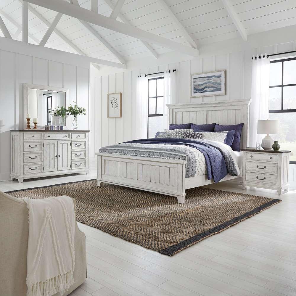 Liberty Furniture - River Place Queen Panel Bed, Dresser & Mirror, Night Stand  - 237-BR-QPBDMN veiw 1
