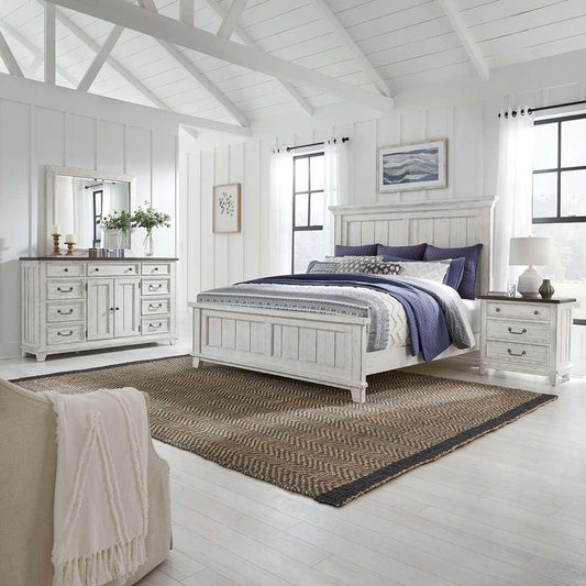 Liberty Furniture - River Place Queen Panel Bed, Dresser & Mirror, Night Stand  - 237-BR-QPBDMN veiw 1