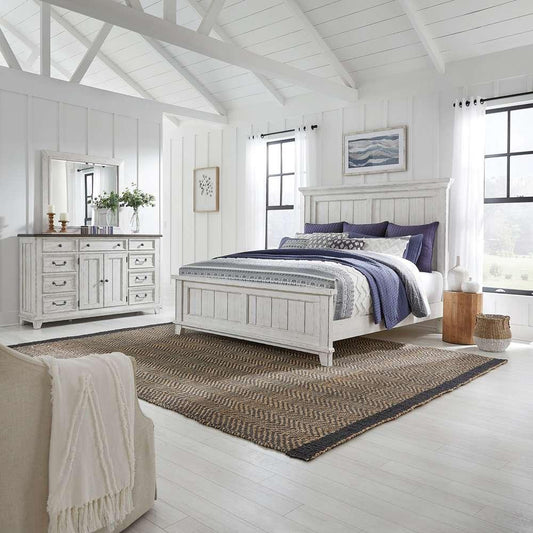 Liberty Furniture - River Place Queen Panel Bed, Dresser & Mirror  - 237-BR-QPBDM veiw 1