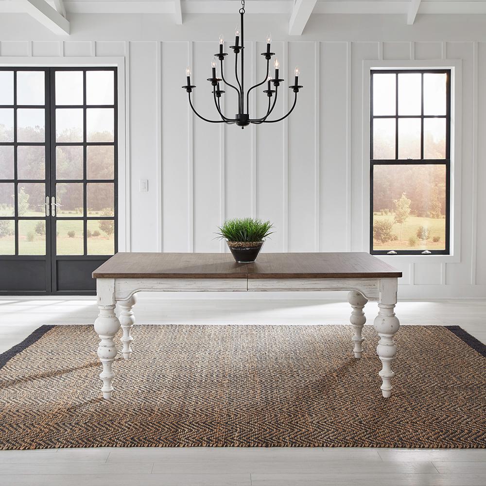 Liberty Furniture - River Place Rectangular Leg Table in Riverstone White & Tobacco - 237-T4290 veiw 2