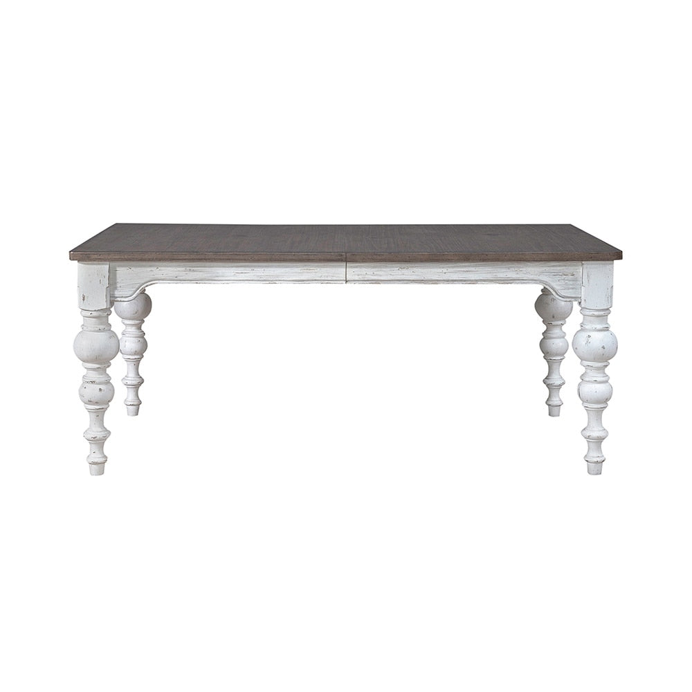 Liberty Furniture - River Place Rectangular Leg Table in Riverstone White & Tobacco - 237-T4290 veiw 4