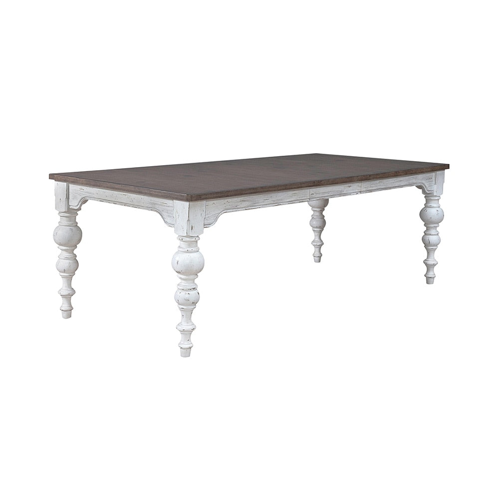 Liberty Furniture - River Place Rectangular Leg Table in Riverstone White & Tobacco - 237-T4290 veiw 6