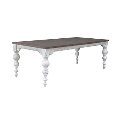 Liberty Furniture - River Place Rectangular Leg Table in Riverstone White & Tobacco - 237-T4290 veiw 6