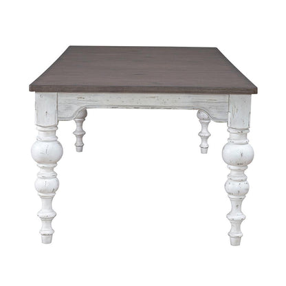 Liberty Furniture - River Place Rectangular Leg Table in Riverstone White & Tobacco - 237-T4290 veiw 8