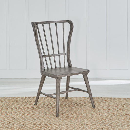 Liberty Furniture - River Place Windsor Back Side Chair  in Riverstone Gray & Tobacco - 237G-C1000S veiw 1