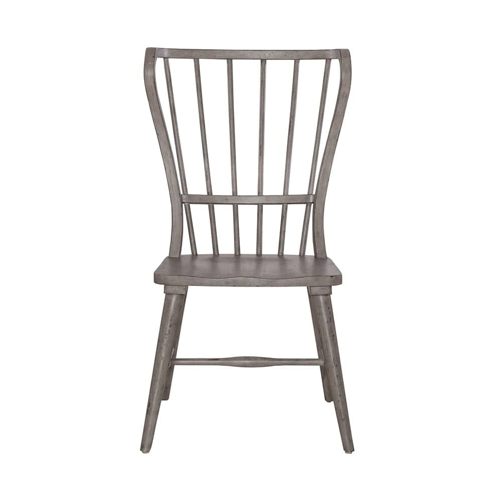 Liberty Furniture - River Place Windsor Back Side Chair  in Riverstone Gray & Tobacco - 237G-C1000S veiw 3