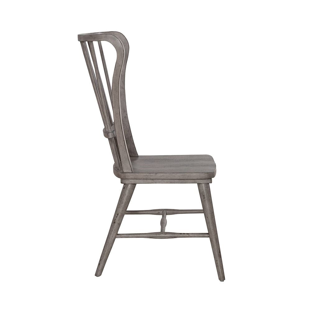 Liberty Furniture - River Place Windsor Back Side Chair  in Riverstone Gray & Tobacco - 237G-C1000S veiw 4