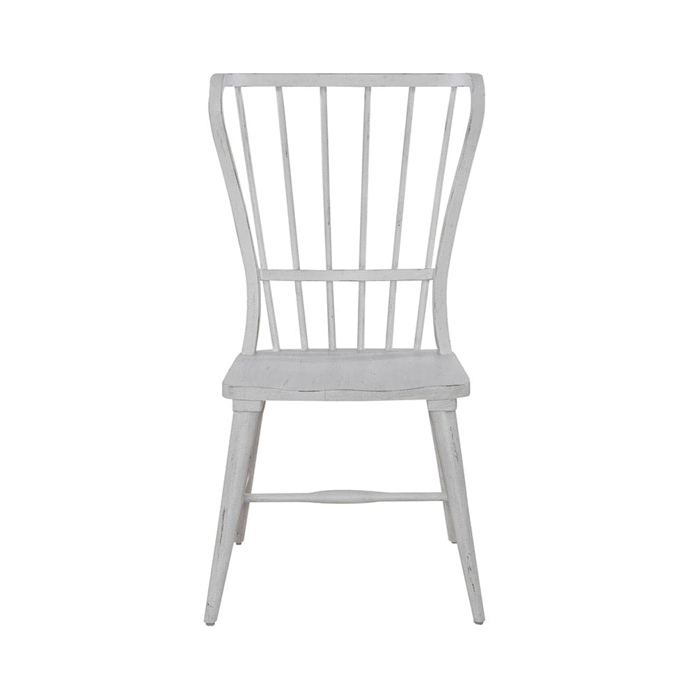 Liberty Furniture - River Place Windsor Back Side Chair  in Riverstone White & Tobacco - 237-C1000S veiw 3