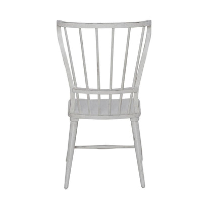 Liberty Furniture - River Place Windsor Back Side Chair  in Riverstone White & Tobacco - 237-C1000S veiw 5